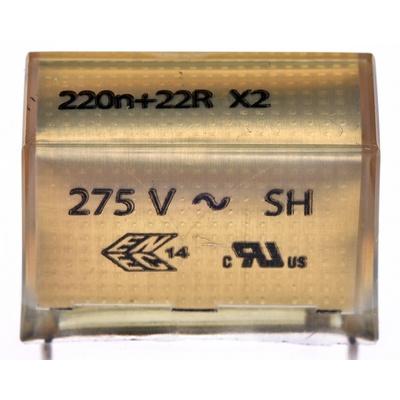 KEMET Paper Capacitor 220nF 275V ac ±20% Tolerance P409 Through Hole +85°C