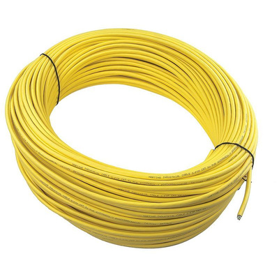 Harting Yellow Cat6 Cable S/FTP PUR Unterminated/Unterminated, Unterminated, 100m