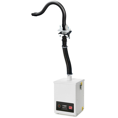 RS PRO V200, 230V ac Solder Fume Extractor, HEPA H13, 90W, Type C - EuroPlug to Type G - British 3-pin