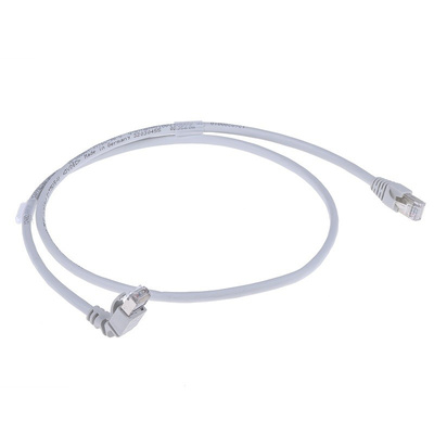 Weidmüller Grey Cat6 Cable S/FTP LSZH Male RJ45/Male RJ45, Terminated, 1.5m