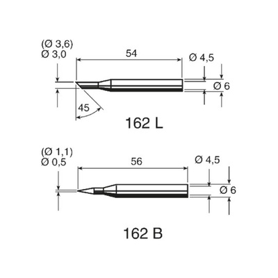Ersa 3 mm Hoof Soldering Iron Tip for use with Multitip C15, Tip 260
