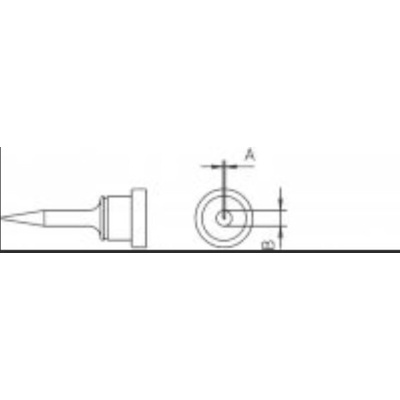 Weller 0.1 mm Bevel Soldering Iron Tip for use with WP 80, WSP 80, WXP 80