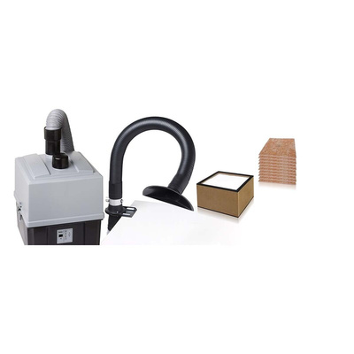 Weller Zero Smoke TL kit 1 and Filter Set, 230V ac Solder Fume Extraction Kit, Fine Dust Filter M5; HEPA Filter H13 &