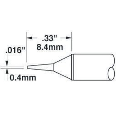 Metcal STTC 0.4 mm Conical Soldering Iron Tip for use with MX-H1-AV, MX-RM3E