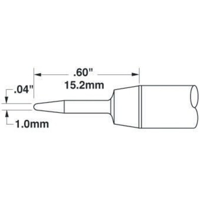 Metcal SSC 1 mm Conical Soldering Iron Tip for use with MFR-H6-SSC, SP-HC1