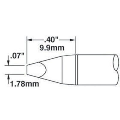 Metcal SSC 1.78 mm Chisel Soldering Iron Tip for use with MFR-H6-SSC, SP-HC1