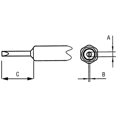 Weller NTB 2.4 mm Screwdriver Soldering Iron Tip for use with WMP, WMPT