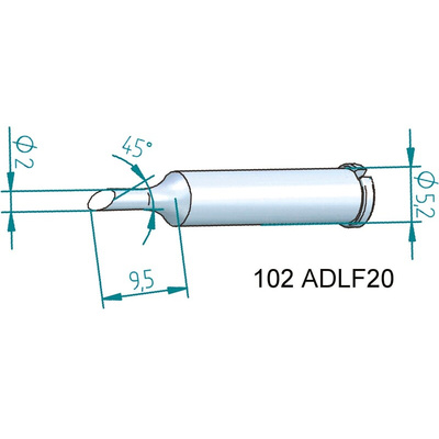 Ersa 2 mm Hoof Soldering Iron Tip for use with i-Tool