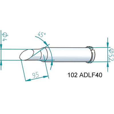 Ersa 4 mm Hoof Soldering Iron Tip for use with i-Tool