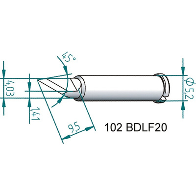 Ersa 2 x 4 mm Knife Soldering Iron Tip for use with i-Tool