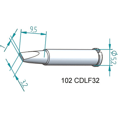 Ersa 1 x 3.2 mm Chisel Soldering Iron Tip for use with i-Tool