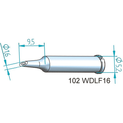 Ersa 1.6 mm Straight Hoof Soldering Iron Tip for use with i-Tool