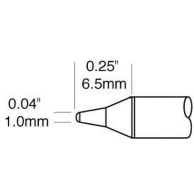 Metcal STTC 1 mm Conical Soldering Iron Tip for use with MX-H1-AV, MX-RM3E