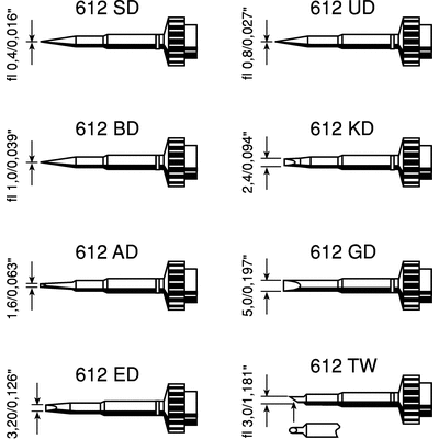 Ersa 0.7 x 2.4 mm Chisel Soldering Iron Tip for use with Tech Tool