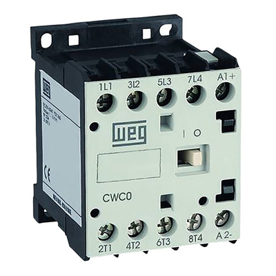WEG CWC Series Contactor, 24 V dc Coil, 4-Pole, 16 A, 2NO + 2NC, 690 V ac