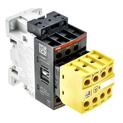 ABB Jokab AFS Series Contactor, 100 to 250 V ac/dc Coil, 3-Pole, 25 A, 5.5 kW, 3NO, 600 V ac