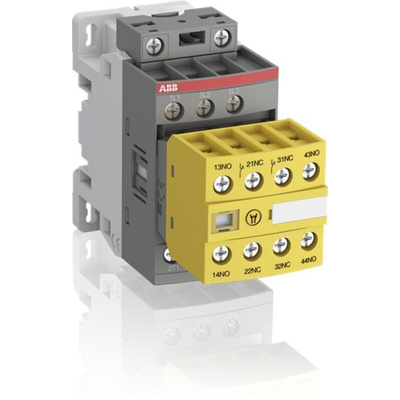 ABB Jokab AFS Series Contactor, 100 to 250 V ac/dc Coil, 3-Pole, 25 A, 5.5 kW, 3NO, 600 V ac