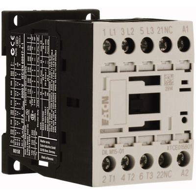 Eaton Contactor, 24 V dc Coil, 3-Pole, 15 A, 7.5 kW, 3NO, 400 V ac