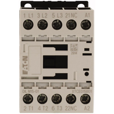 Eaton Contactor, 24 V dc Coil, 3-Pole, 15 A, 7.5 kW, 3NO, 400 V ac