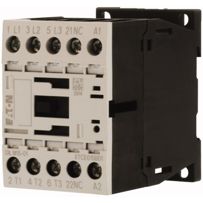 Eaton Contactor, 24 V dc Coil, 3-Pole, 15 A, 7.5 kW, 3NO, 400 V ac