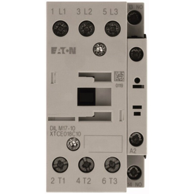 Eaton Contactor, 230 V ac Coil, 3-Pole, 17 A, 7.5 kW, 1NO, 690 V ac