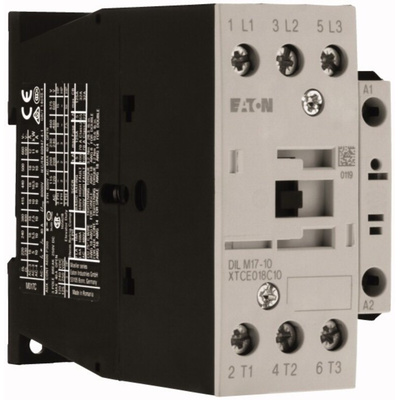 Eaton Contactor, 230 V ac Coil, 3-Pole, 17 A, 7.5 kW, 1NO, 690 V ac