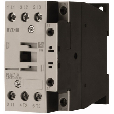Eaton Contactor, 230 V ac Coil, 3-Pole, 17 A, 7.5 kW, 1NO, 690 V ac