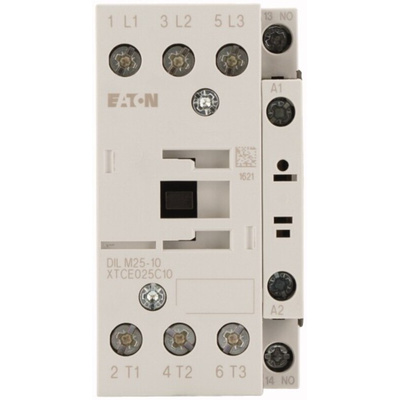 Eaton Contactor, 230 V ac Coil, 3-Pole, 25 A, 11 kW, 3NO, 400 V ac