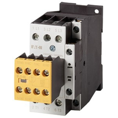 Eaton Contactor, 24 → 27 V dc Coil, 3-Pole, 25 A, 3NO, 400 V ac