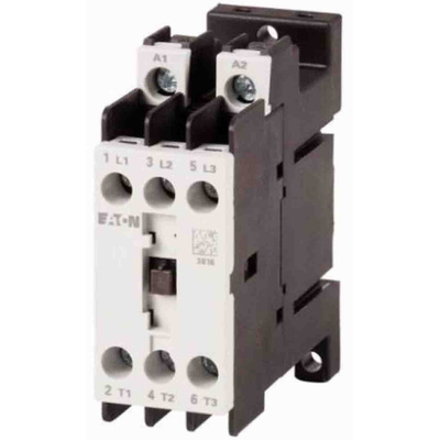 Eaton Contactor, 24 V ac Coil, 3-Pole, 7 A, 3 kW, 3NO