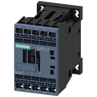 Siemens Contactor, 24 → 34 V dc Coil, 3-Pole, 16 A, 7.5 W, 2NO + 2NC