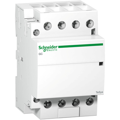 Schneider Electric Contactor, 220 → 240 V ac Coil, 4-Pole, 40 A, 2NO + 2NC