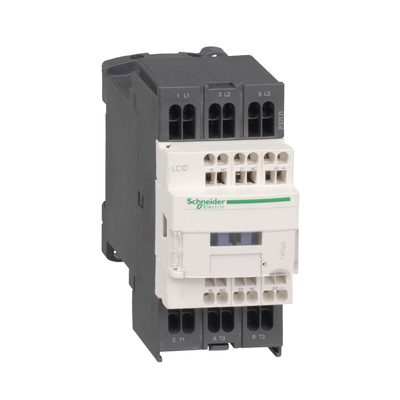 Schneider Electric Contactor, 240 V ac Coil, 3-Pole, 9 A, 5.5 kW, 1NC + 1NO