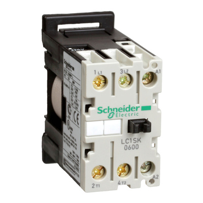 Schneider Electric Contactor, 230 V ac Coil, 2-Pole, 6 A, 2.2 kW, 1NC + 1NO