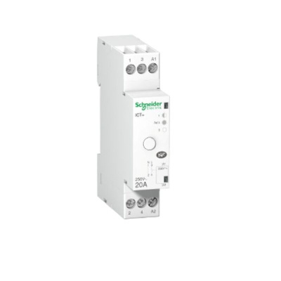 Schneider Electric Contactor, 230 V Coil, 1-Pole, 20 A, 3.6 kW, 1NO