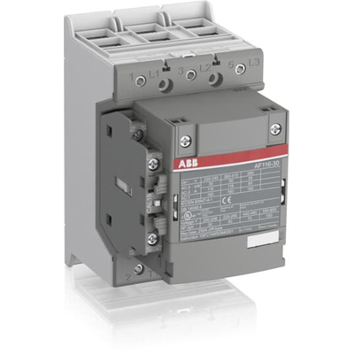 ABB AF Series Contactor, 500 V Coil, 3-Pole, 160 A, 55 kW, 3NO