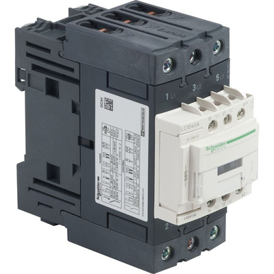 Schneider Electric Contactor, 24 V dc Coil, 3-Pole, 40 A, 22 kW, 3NO