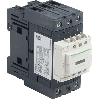 Schneider Electric Contactor, 24 V dc Coil, 3-Pole, 50 A, 30 kW, 3NO