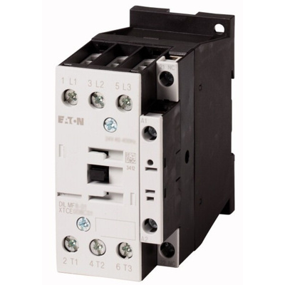 Eaton DILM Series Contactor, 220 V ac, 230 V dc Coil, 3-Pole, 6.5 kW, 1NC