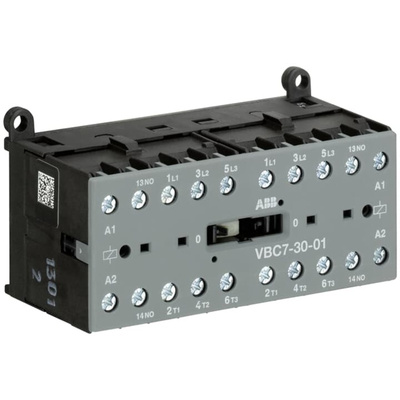 ABB GJL131 Series Contactor, 24 V dc Coil, 3-Pole, 20 A, 5.5 kW, 3NO/1NC