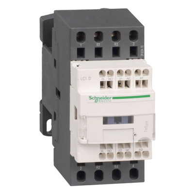 Schneider Electric LC1D Series Contactor, 4-Pole, 25 A, 1 NO + 1 NC
