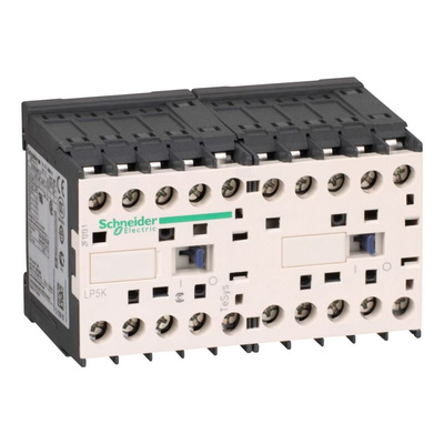 Schneider Electric LP5K Series Reversing Contactor, 3-Pole, 12 A, 1 NO + 1 NC
