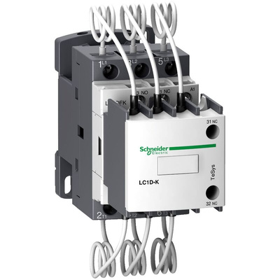 Schneider Electric LC1D Series Contactor, 220 V Coil, 3-Pole, 1 NO + 1 NC