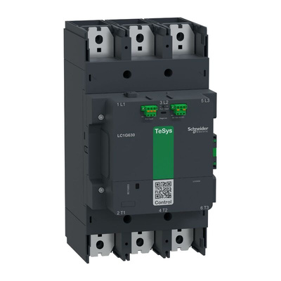 Schneider Electric LC1G Series Contactor, 48 → 130 V Coil, 3-Pole, 800 A, 440 W, 1 NO + 1 NC