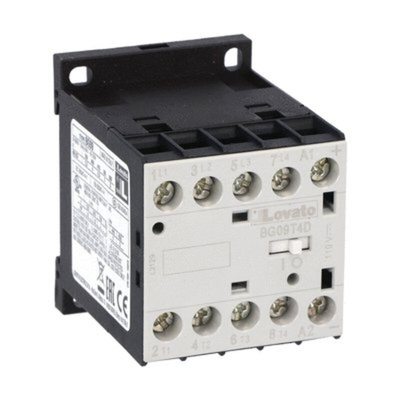 Lovato BG09 Series Contactor, 125 V Coil, 4-Pole, 9 A, 22 kW, 690 V