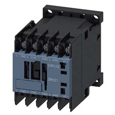 Siemens 3RH2 Series Contactor Relay, 24 V dc Coil, 4-Pole, 10 A, 3NO + 1NC, 690 V ac