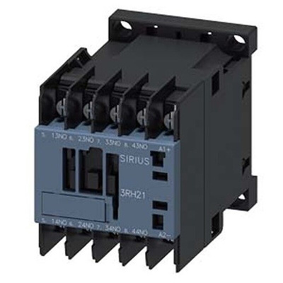 Siemens 3RH2 Series Contactor Relay, 24 V dc Coil, 4-Pole, 10 A, 4NO, 690 V ac