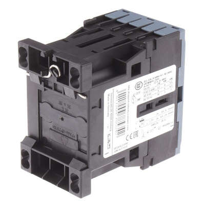 Siemens 3RT2 Series Contactor, 230 V ac Coil, 3-Pole, 9 A, 4 kW, 3NO, 400 V ac