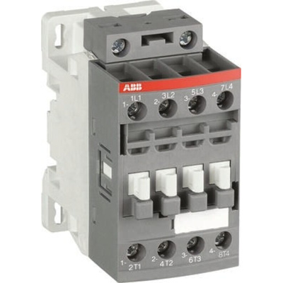 ABB AF Series Contactor, 12 V dc Coil, 4-Pole, 45 A, 11 kW, 2NO + 2NC, 690 V ac