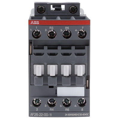 ABB AF Series Contactor, 24 V ac/dc Coil, 4-Pole, 45 A, 11 kW, 2NO + 2NC, 690 V ac